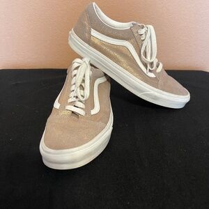 Metallic Rose Gold Vans Sneakers Size 11